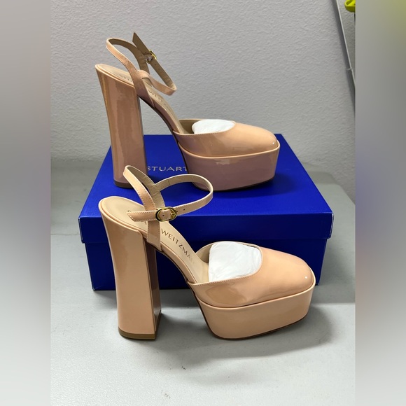 Stuart Weitzman Shoes - 152MM Skyhi Patent Leather Platform Pumps